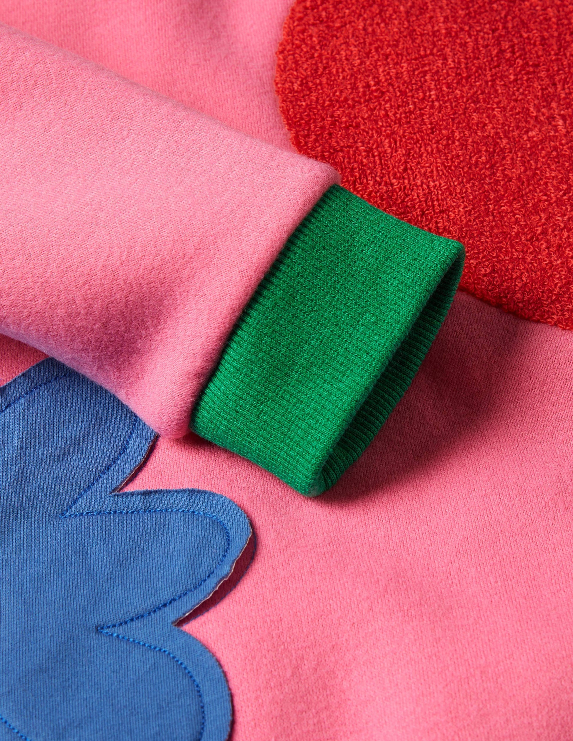Appliqué Sweatshirt-Bright Petal Pink Heart-4