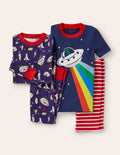 Space Twin Pack Pyjamas-Starboard Blue Space