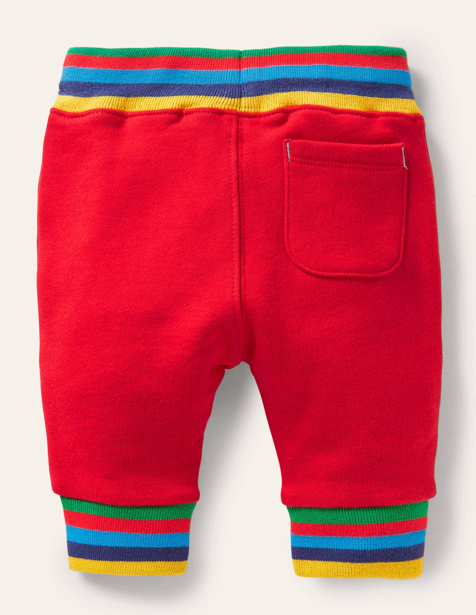 Rainbow Rib Jersey Bottoms-Rockabilly Red - Image 2