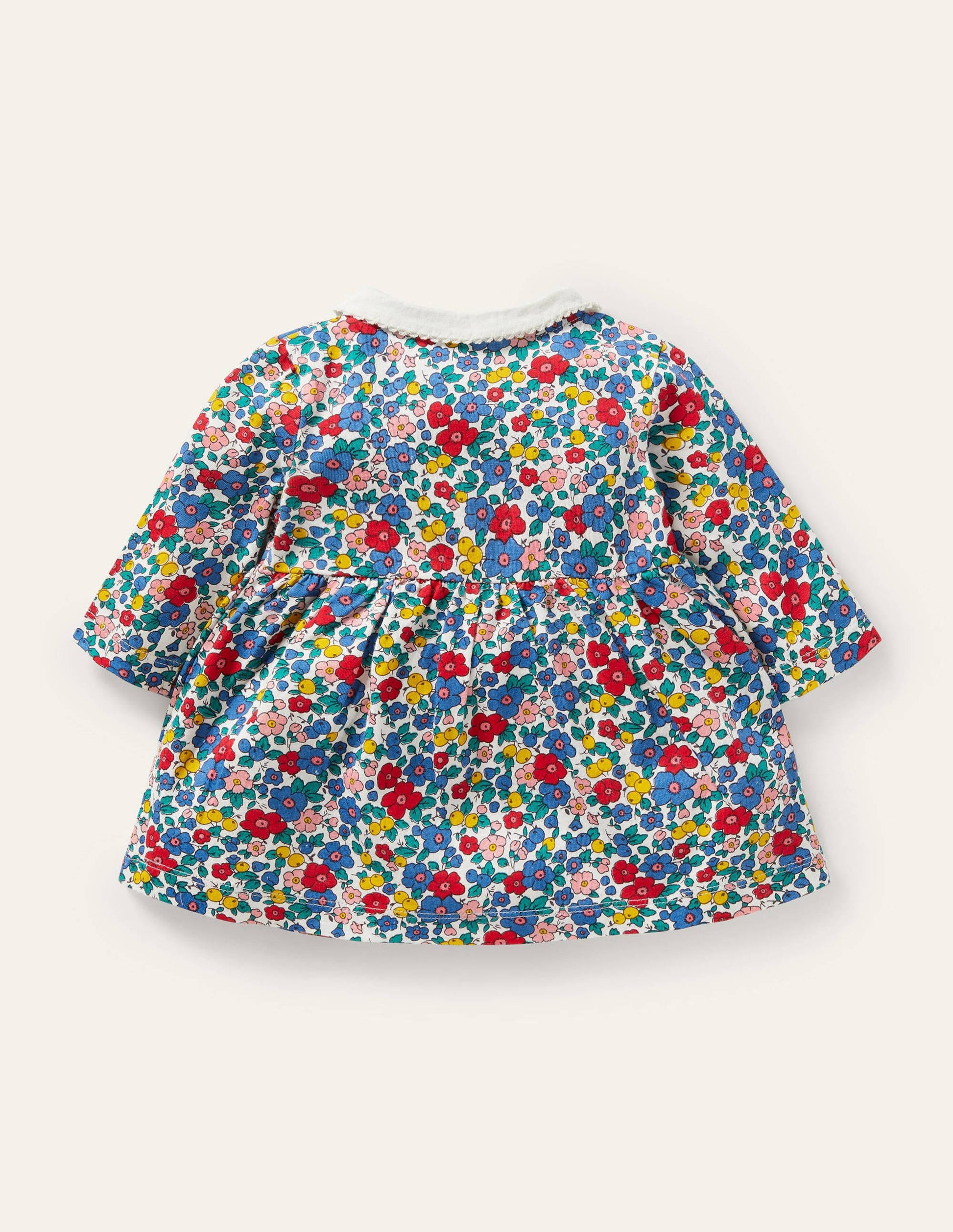Jersey Collared Dress-Multi Sky Apple Blossom-2