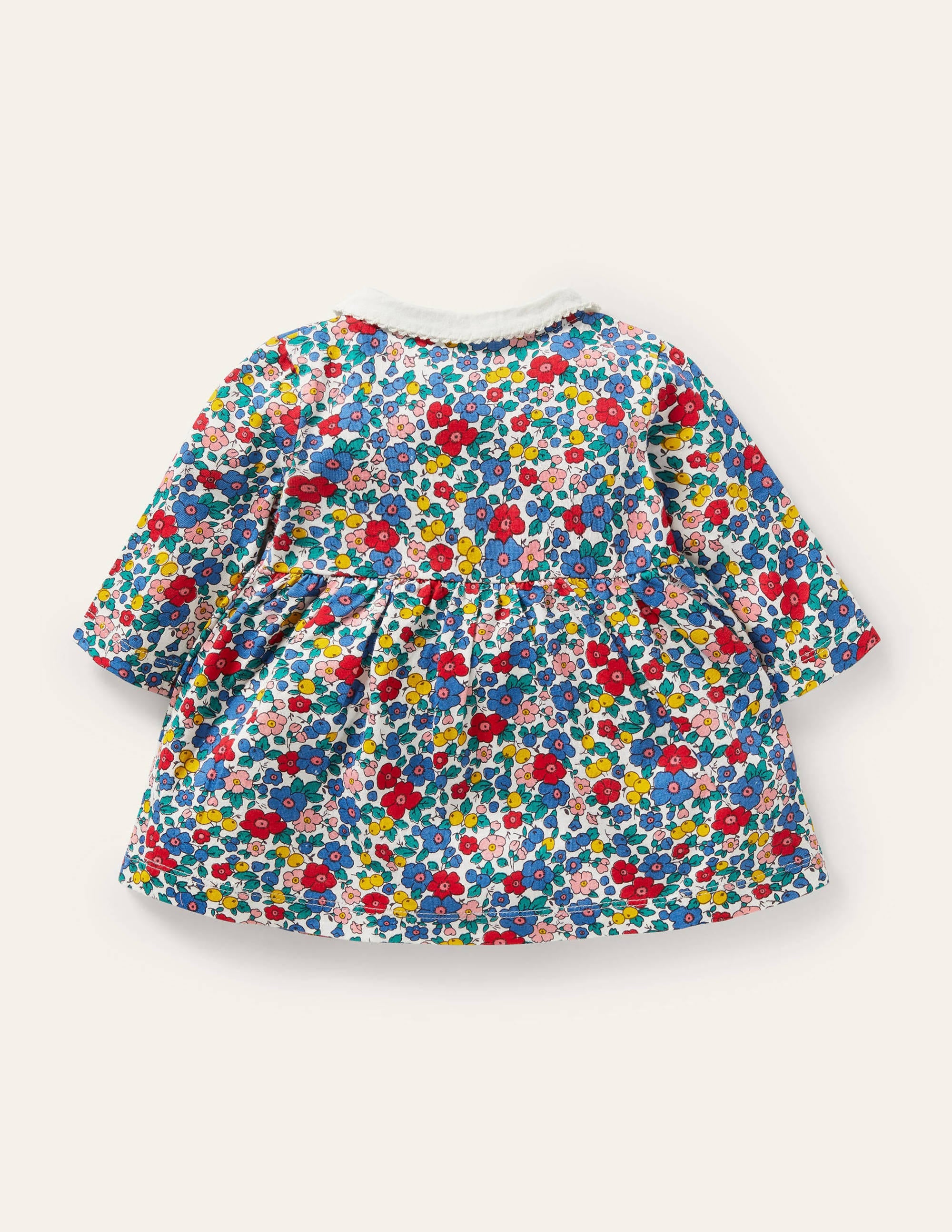 Jersey Collared Dress-Multi Sky Apple Blossom - Image 2