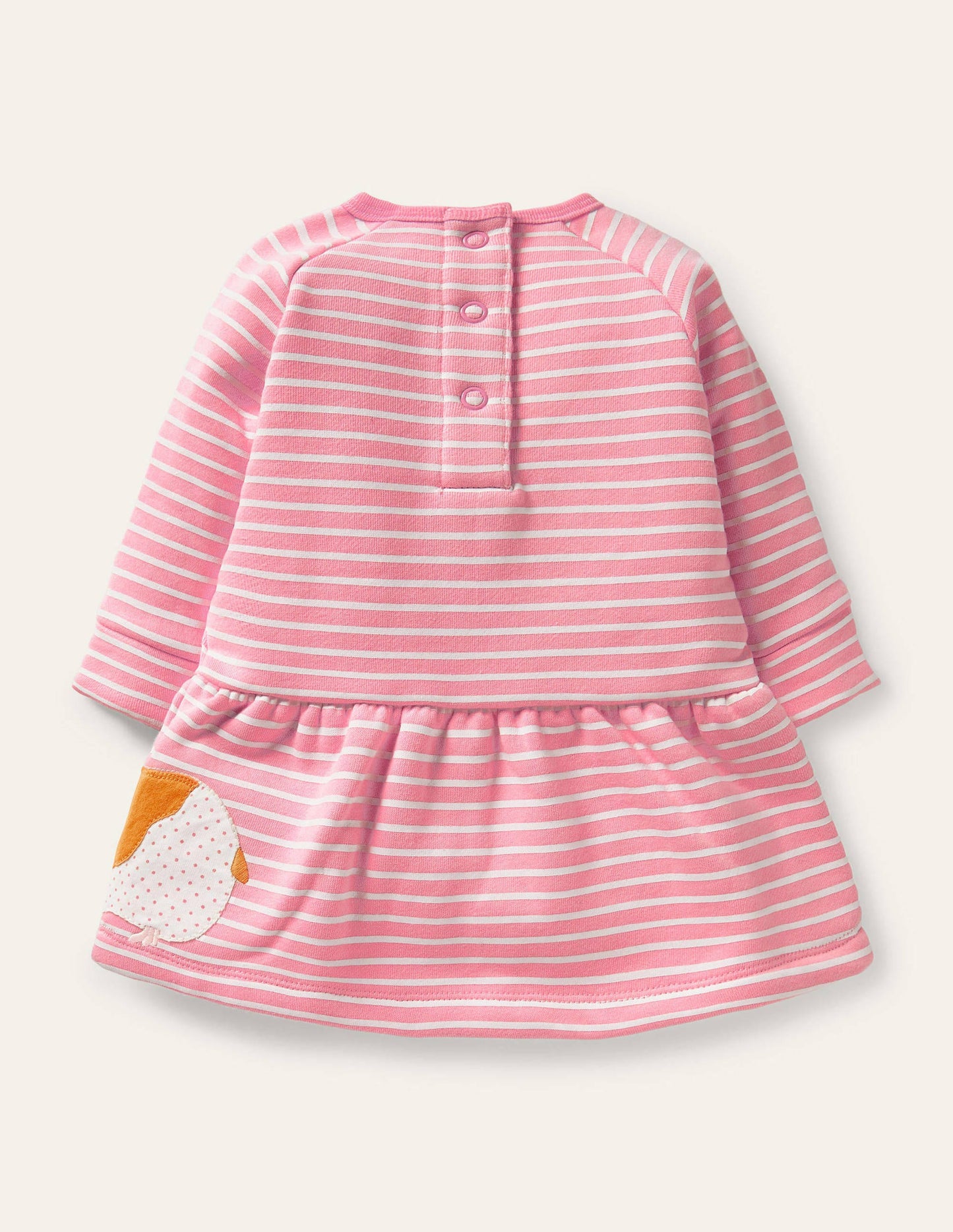 Cosy Sweatshirt Dress-Formica Pink/Ivory Guinea Pigs