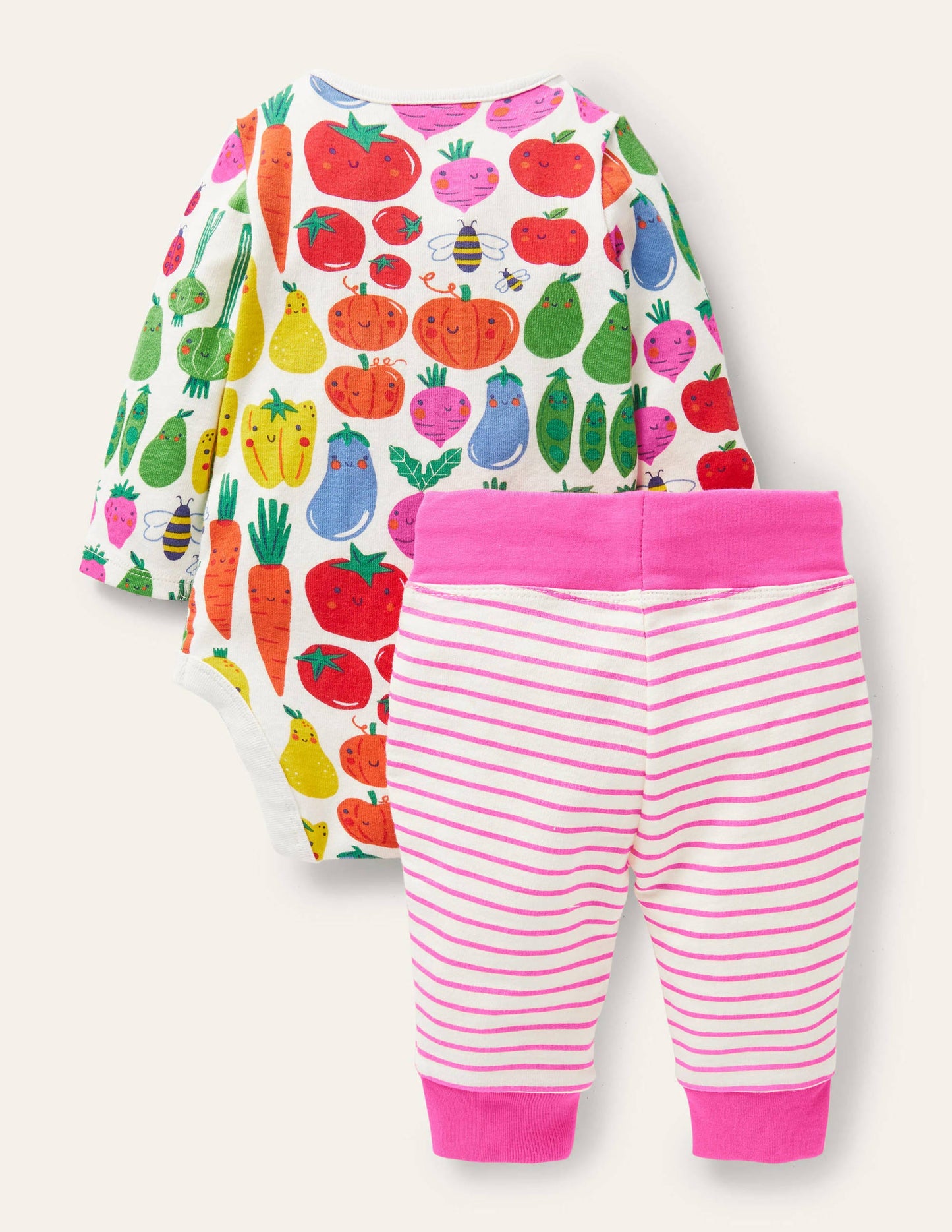 Body & Leggings Set-Ivory Garden Gang