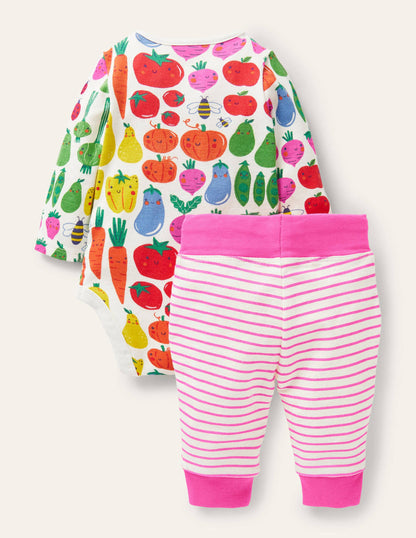 Body & Leggings Set-Ivory Garden Gang-2