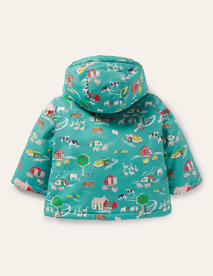 Water-resistant Coat-Brook Blue Farmyard-2