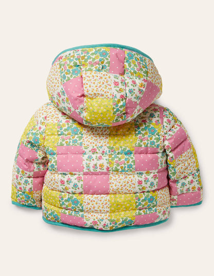 Padded Jacket-Multi Floral Patchwork-3