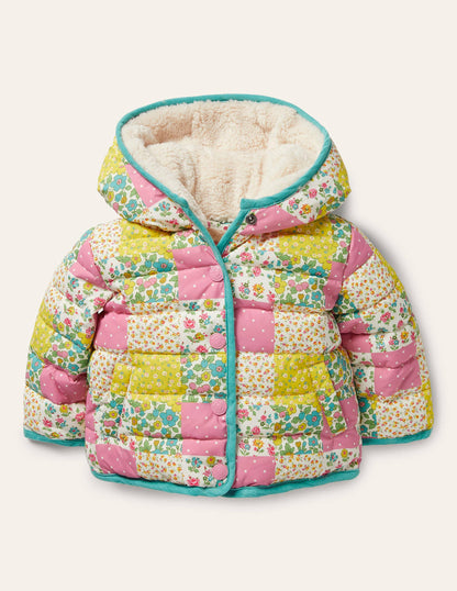 Padded Jacket-Multi Floral Patchwork-2