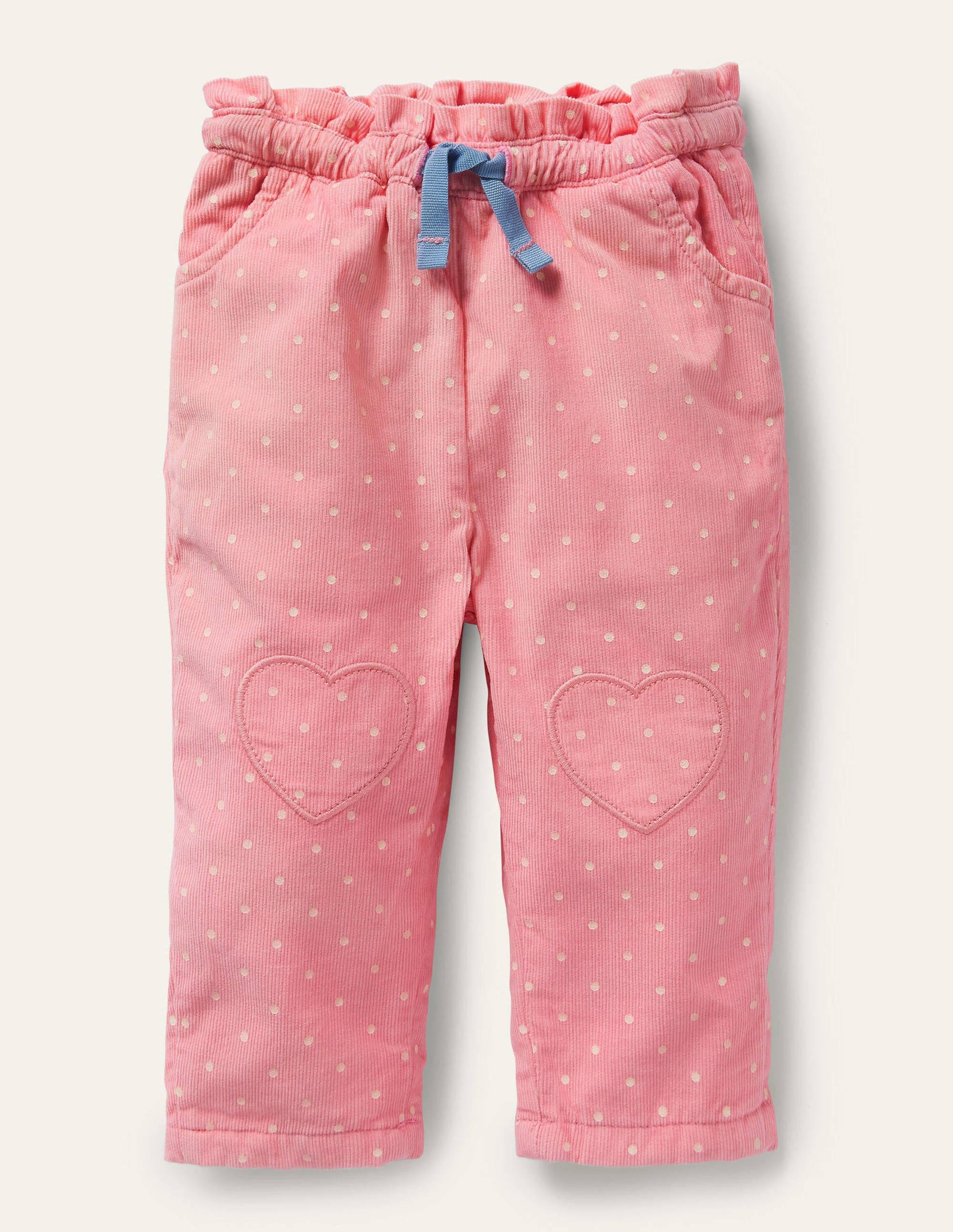 Spotty Cord Trousers-Formica Pink-1