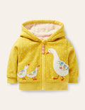 Shaggy-lined Hoodie-Sweetcorn Yellow Ducks