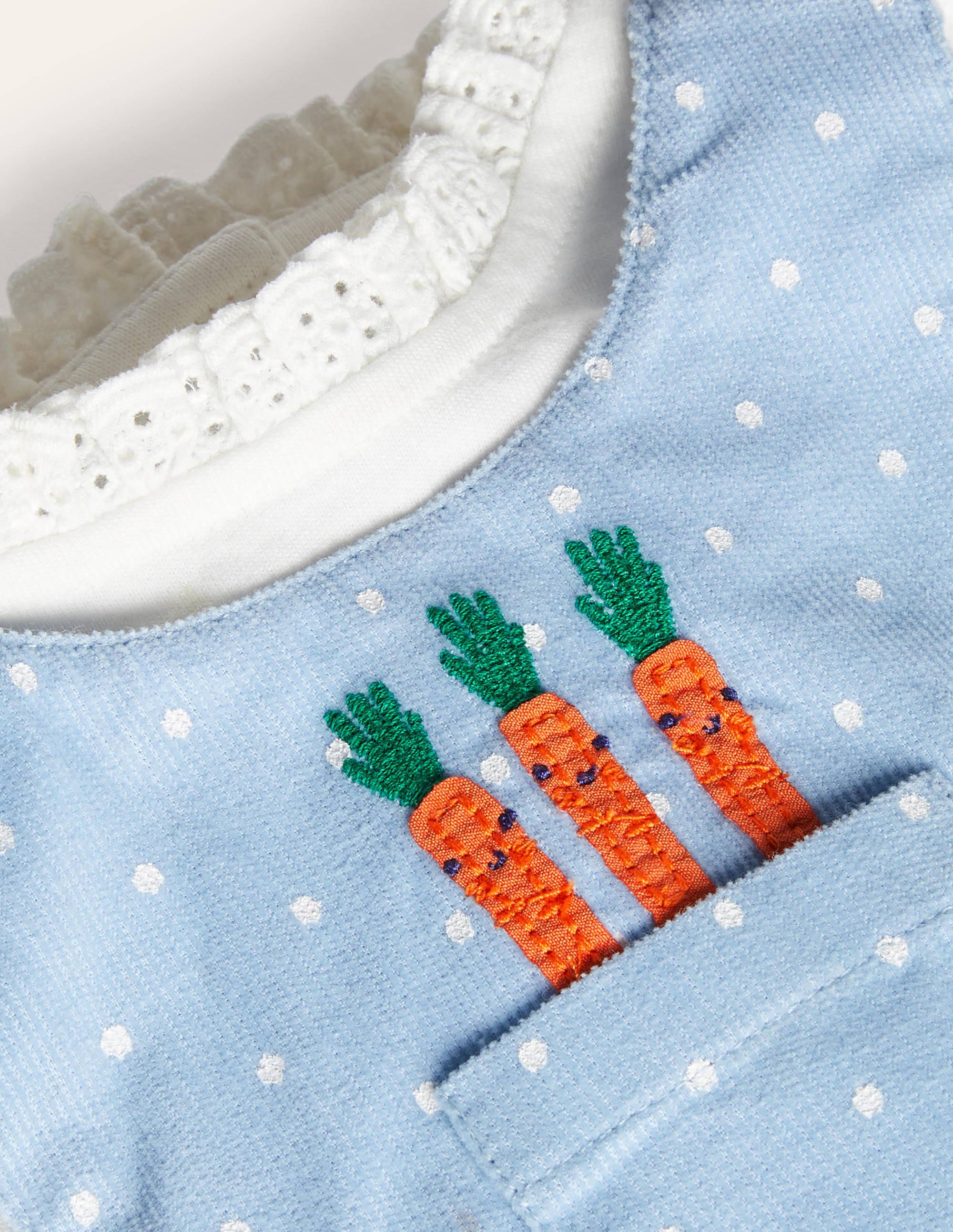 Cord Bunny Pinnie Set-Sky Blue Bunnies - Image 3