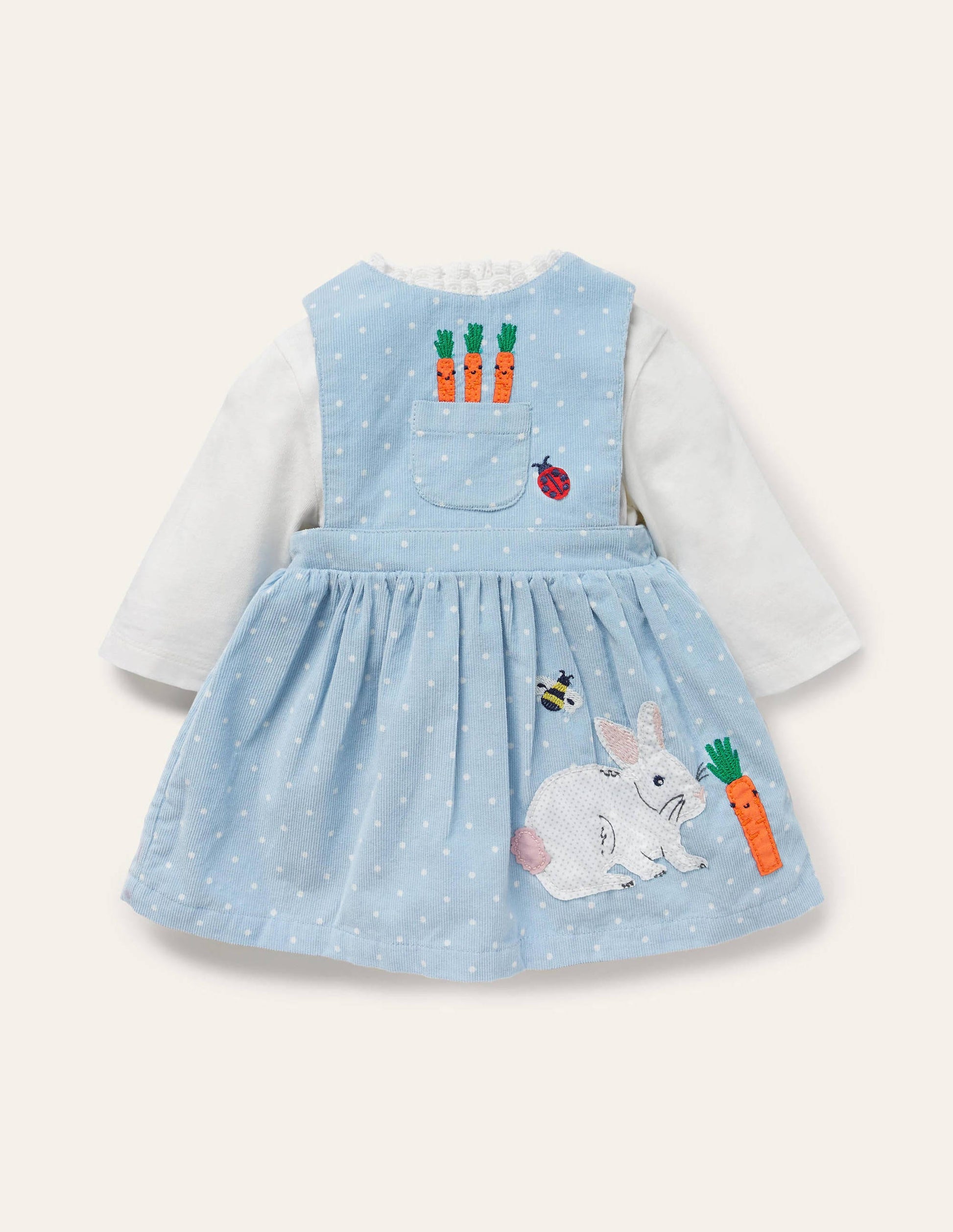 Cord Bunny Pinnie Set-Sky Blue Bunnies-1