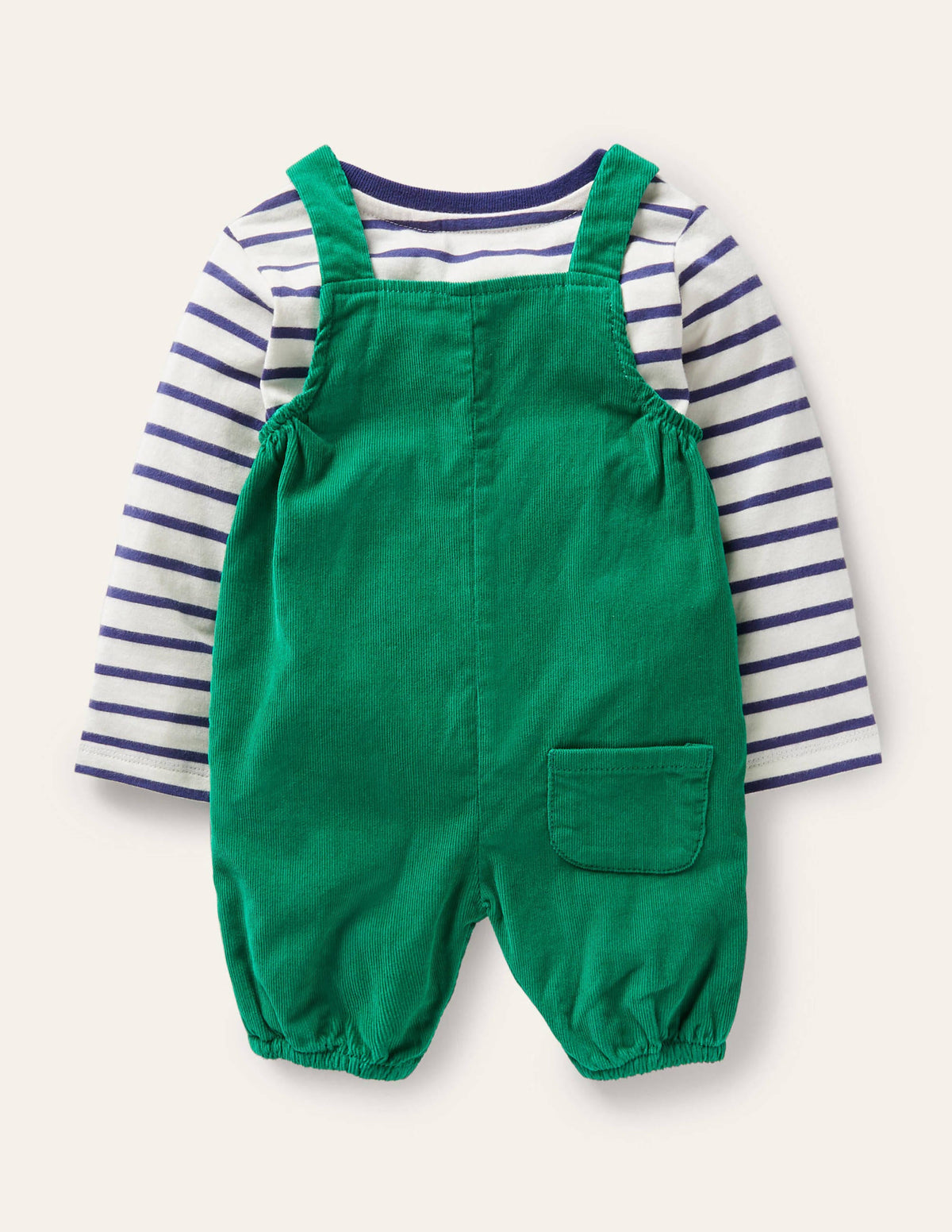 Fun Dungaree Set-Highland Green Dino-2