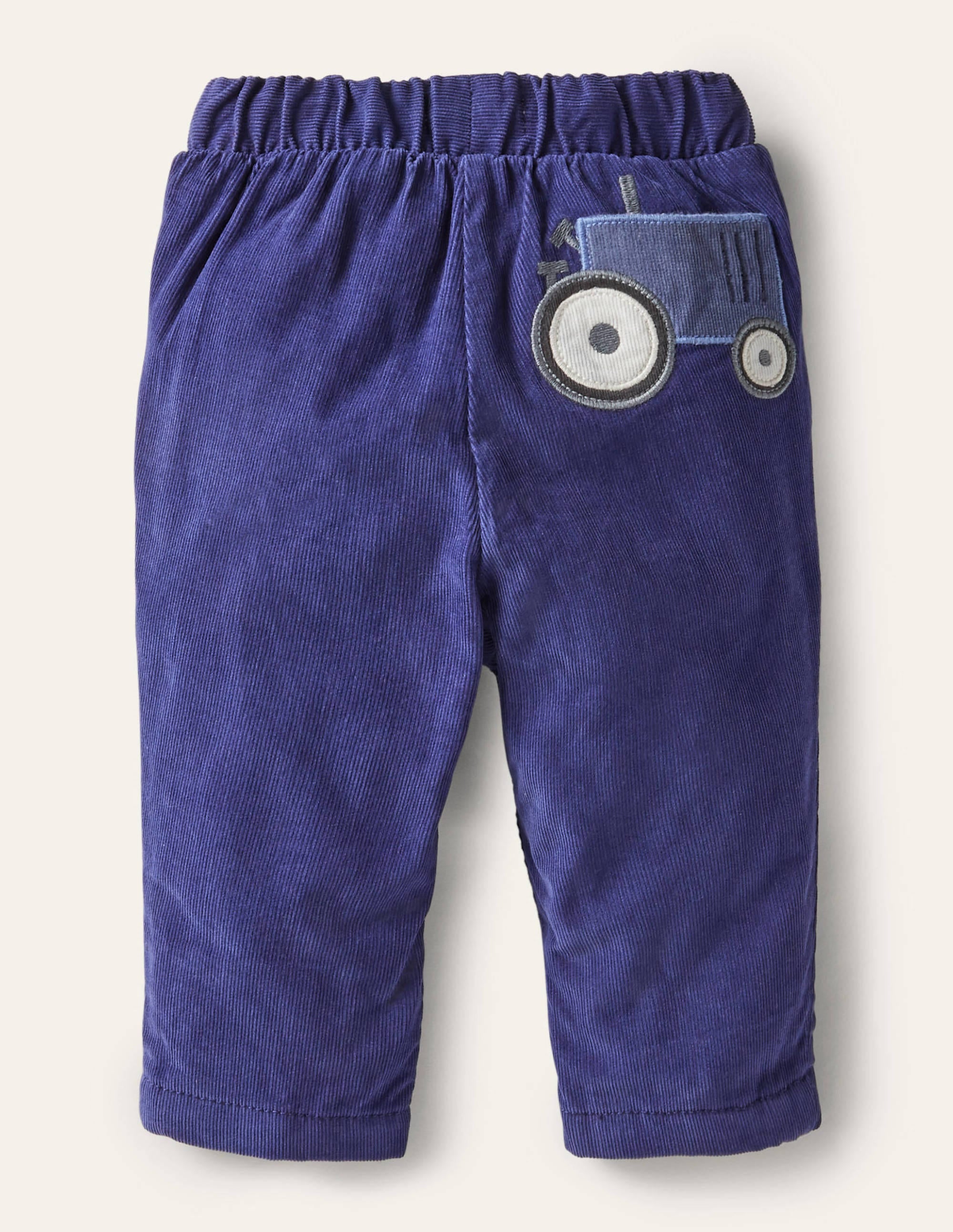 Jersey-lined Cord Trousers-Starboard Blue - Image 2