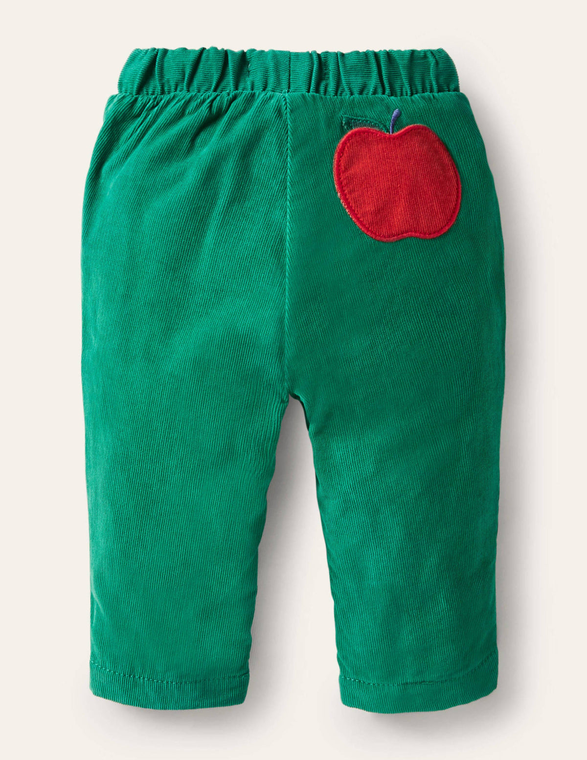 Jersey-lined Cord Trousers-Highland Green-2