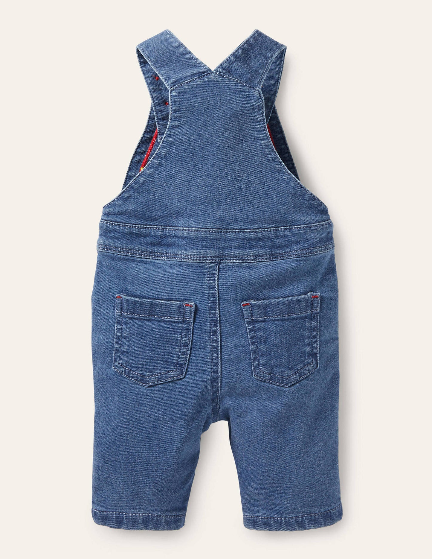 Denim Fire Engine Dungarees-Chambray Denim Fire Engine