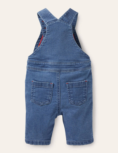 Denim Fire Engine Dungarees-Chambray Denim Fire Engine-2