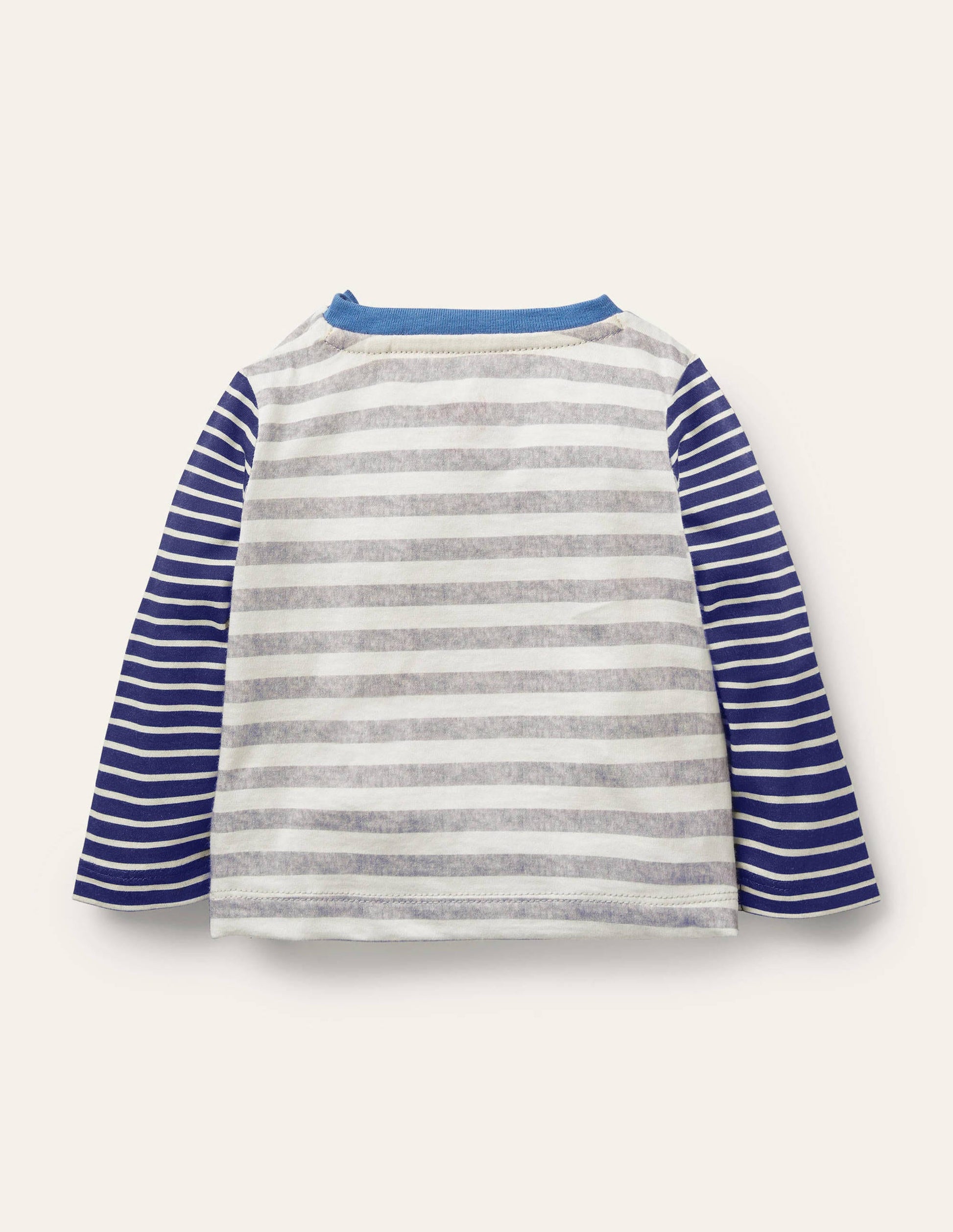 Big Appliqué T-shirt-Grey Marl/Ivory Sprout-2