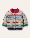 Fair Isle Cardigan-Grey Marl Vehicles