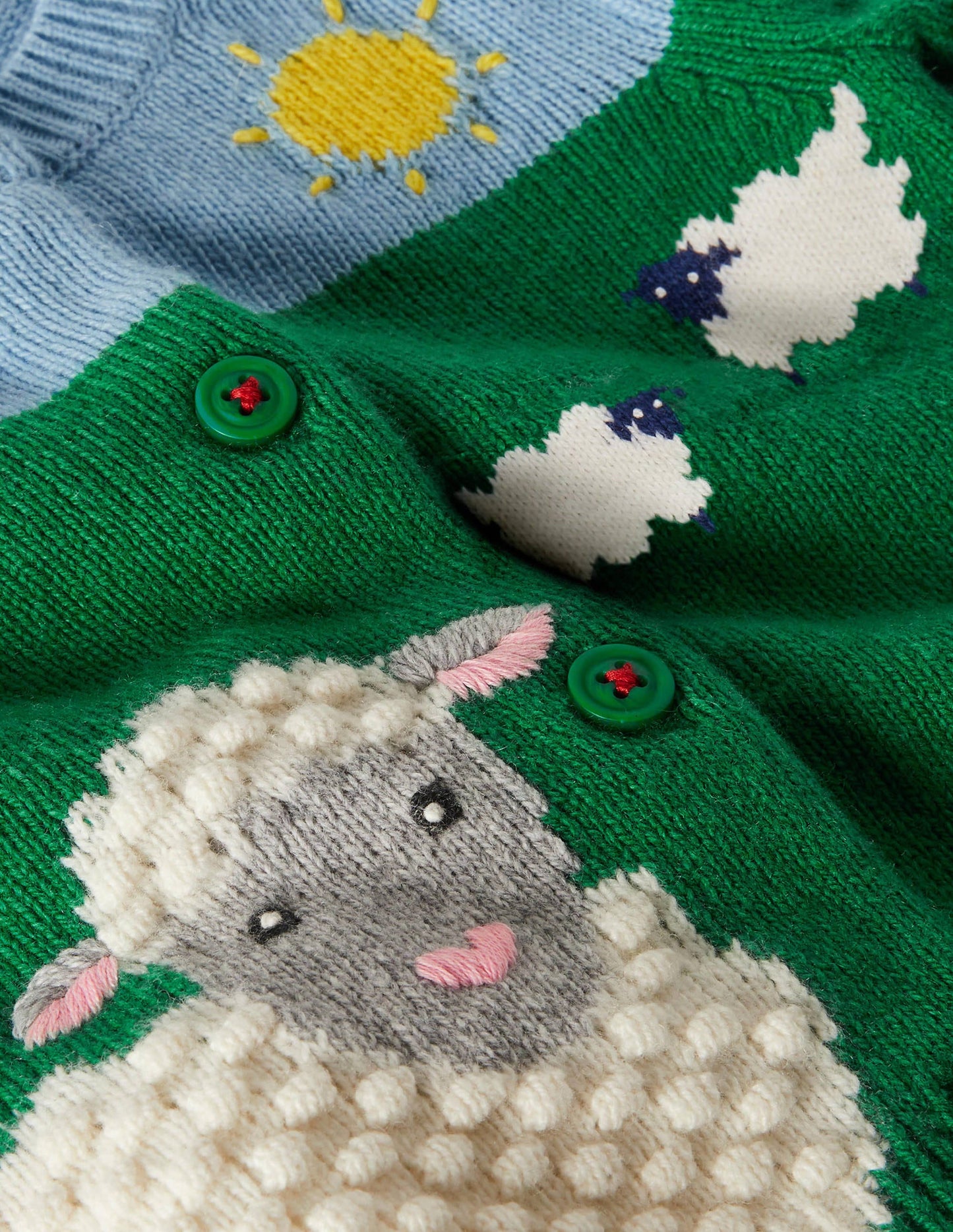 Fun Cardigan-Highland Green Sheep