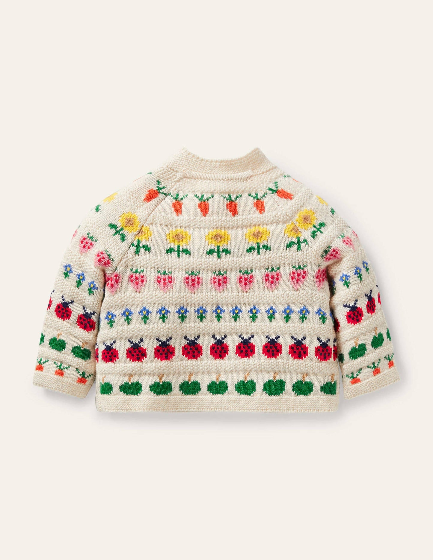 Fair Isle Cardigan-Ecru Marl