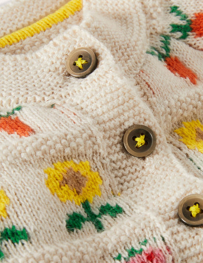Fair Isle Cardigan-Ecru Marl-4