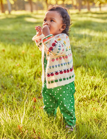 Fair Isle Cardigan-Ecru Marl-1