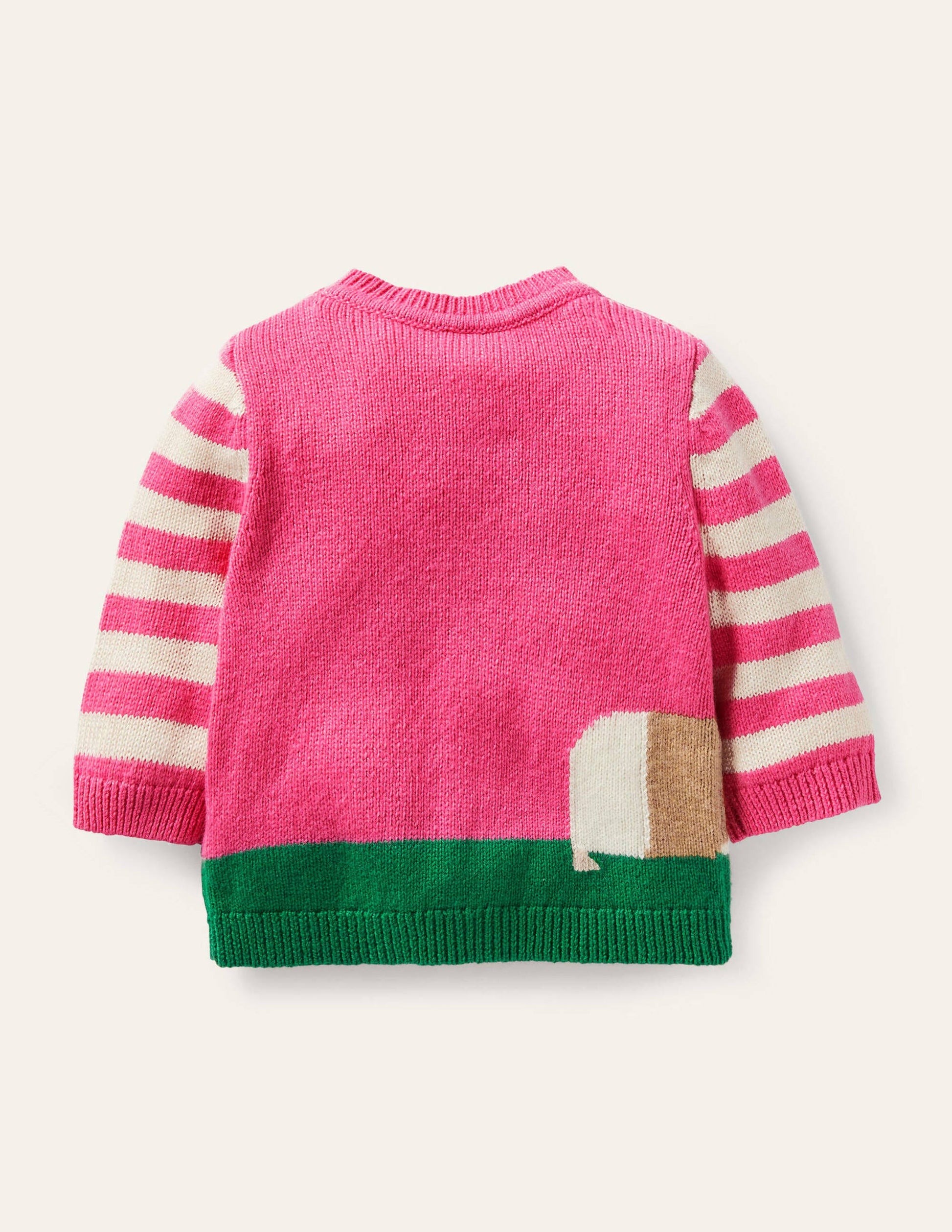 Animal Logo Cardigan-Bright Petal Pink Guinea Pigs-3