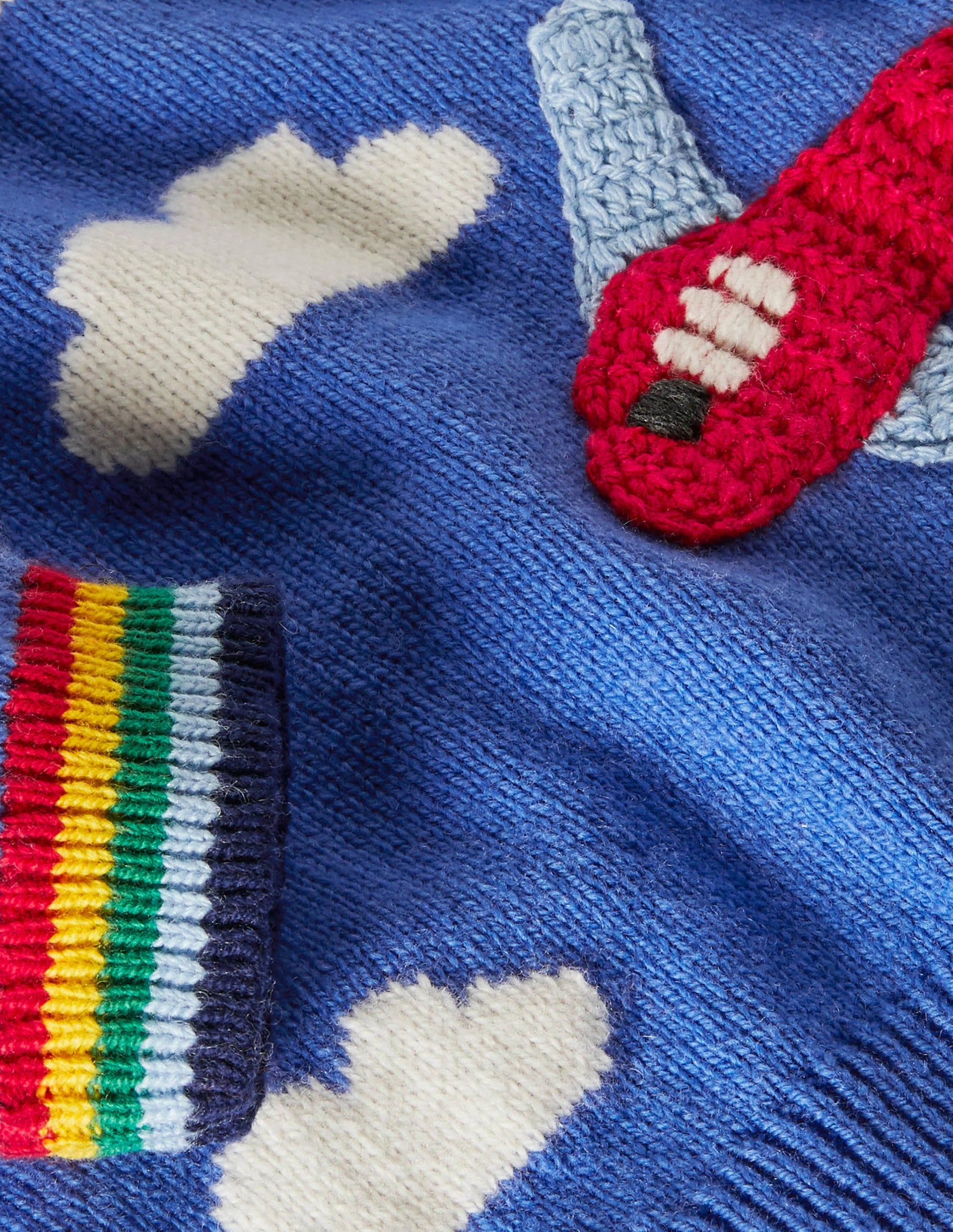 Fun Knitted Jumper-Elizabethan Blue Plane-3