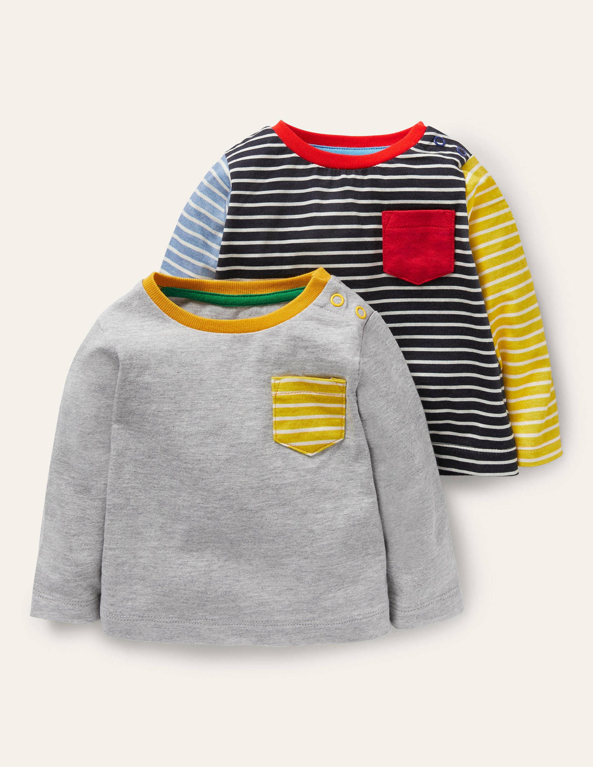 Hotchpotch Twin Pack T-shirts-Starboard Blue/Ivory-1