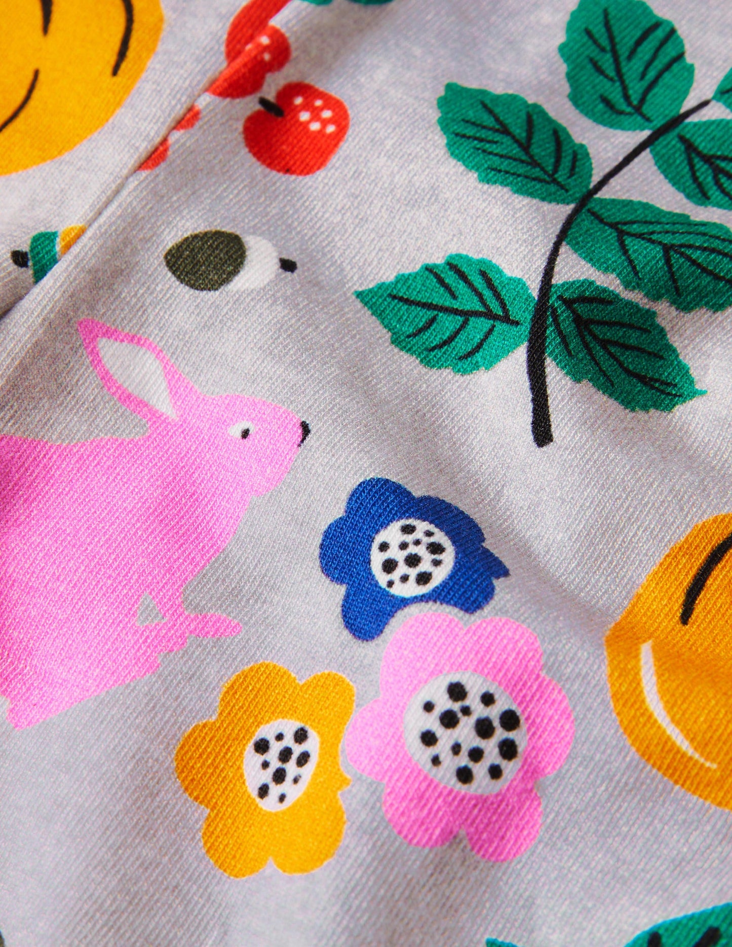 Baby Leggings-Grey Marl Forest Friends