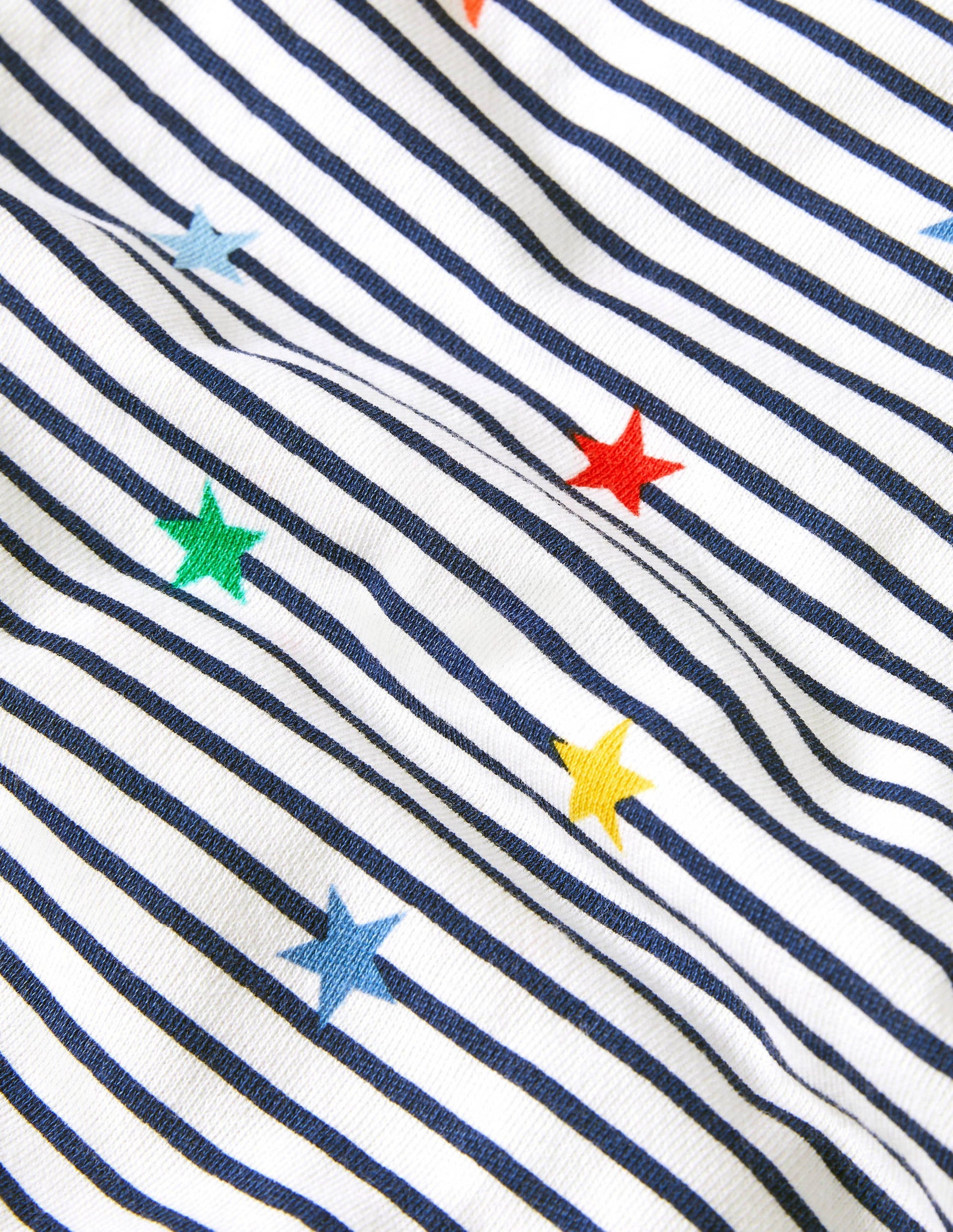 Organic Dungaree Set-Multi Star Stripe-3