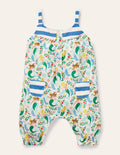 Jersey Hotchpotch Romper-Ivory Mermaid Garden