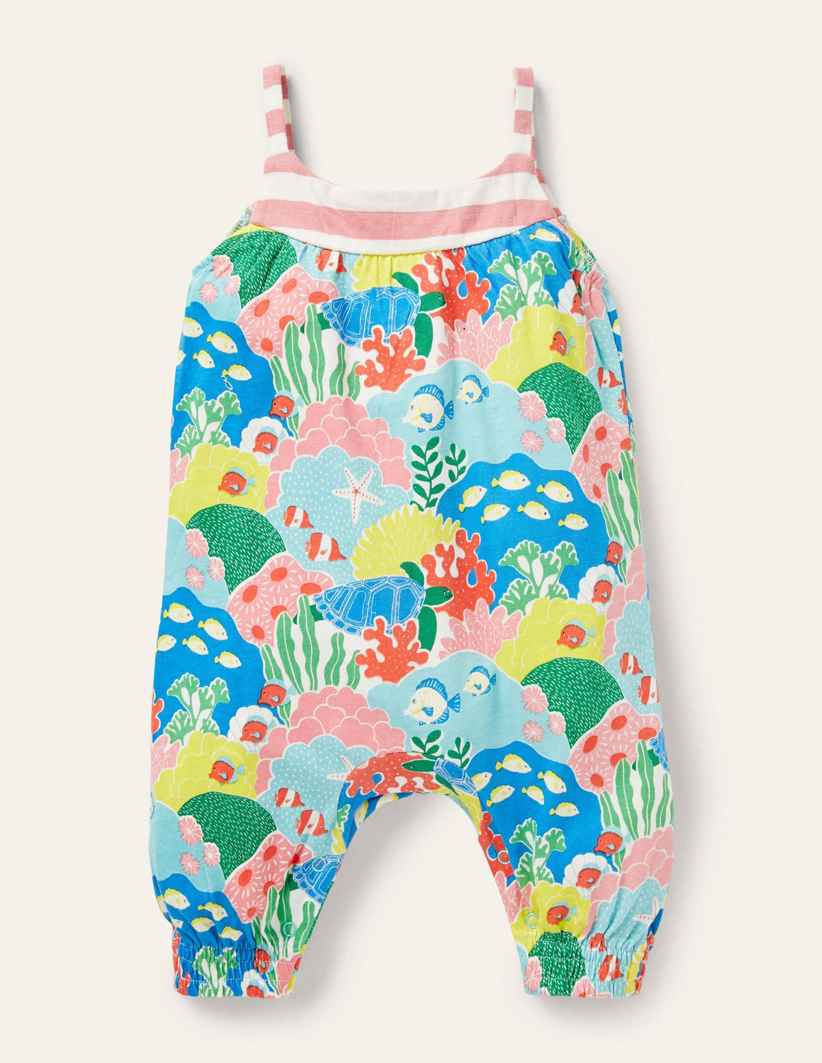 Jersey Hotchpotch Romper-Multi Coral Reef - Image 2