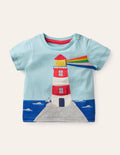 Animal Adventures Flap T-shirt-Provence Blue Lighthouse