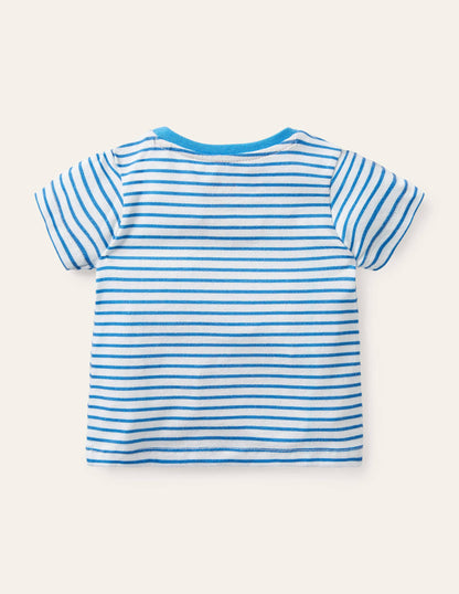 Animal Adventures Flap T-shirt-Ivory/Moroccan Blue Octopus-3