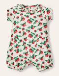 Jersey Romper-Ivory Strawberry Patch