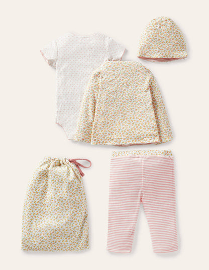 Organic Rose 4 Piece Gift Set-Ivory Tiny Rose