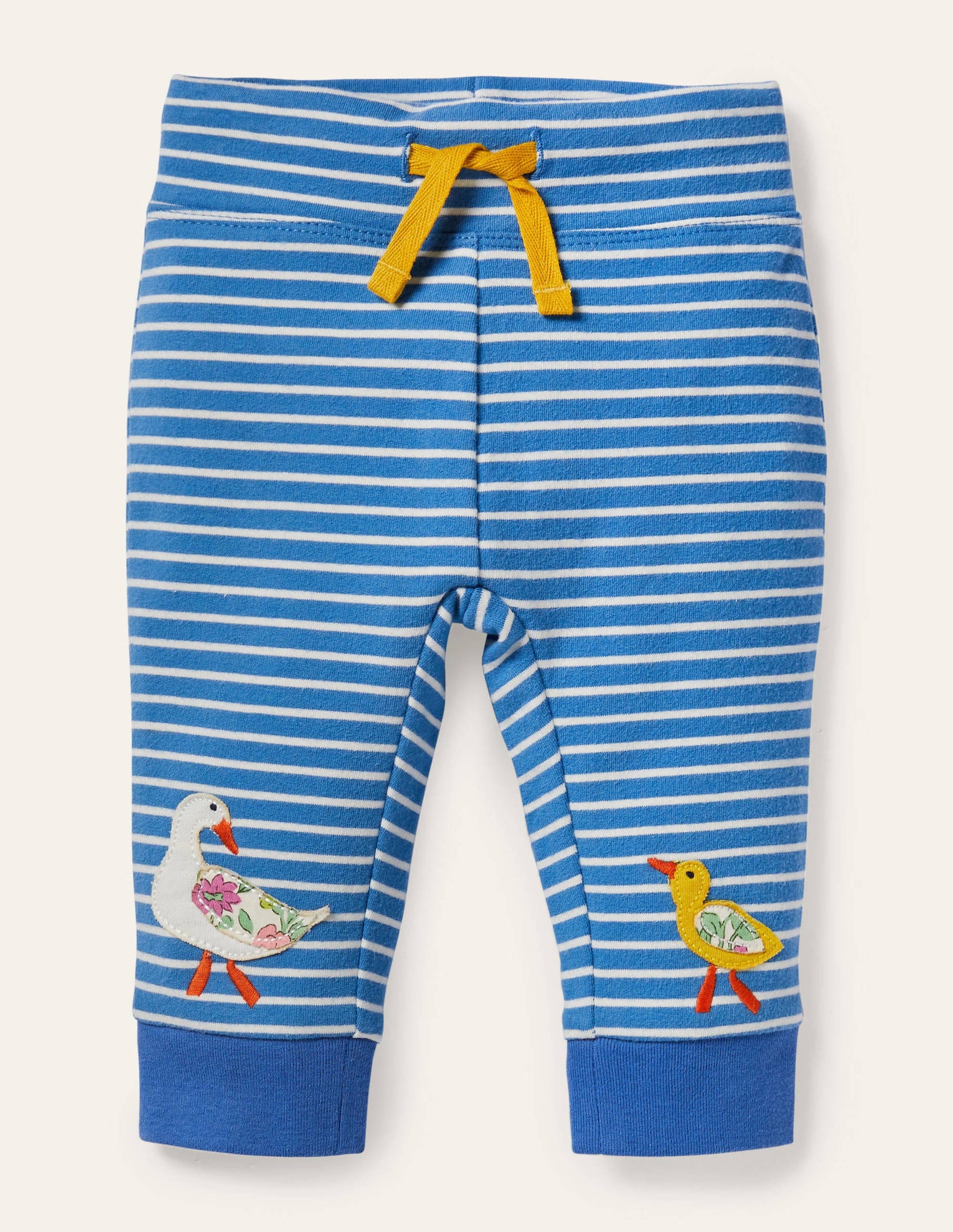 Appliqué Jersey Bottoms-Venice Blue/Ivory-1
