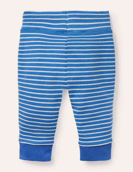 Appliqué Jersey Bottoms-Venice Blue/Ivory