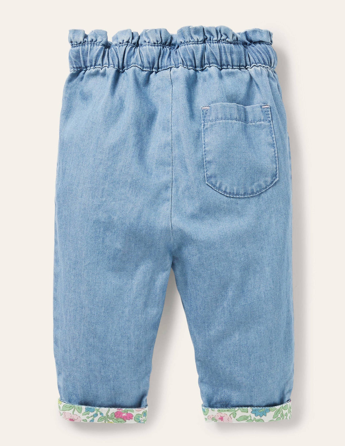 Chambray Pull-on Trousers-Light Chambray