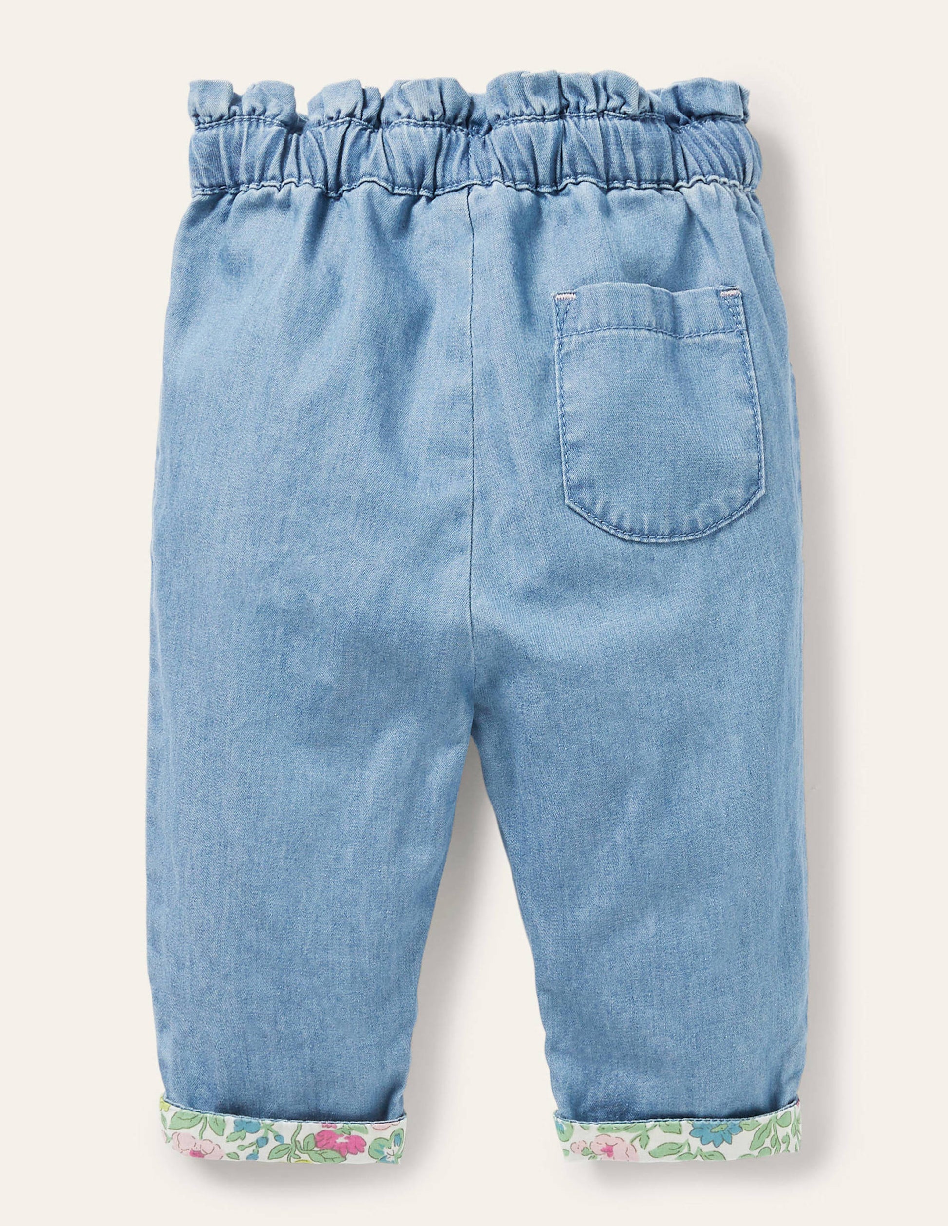 Chambray Pull-on Trousers-Light Chambray-2