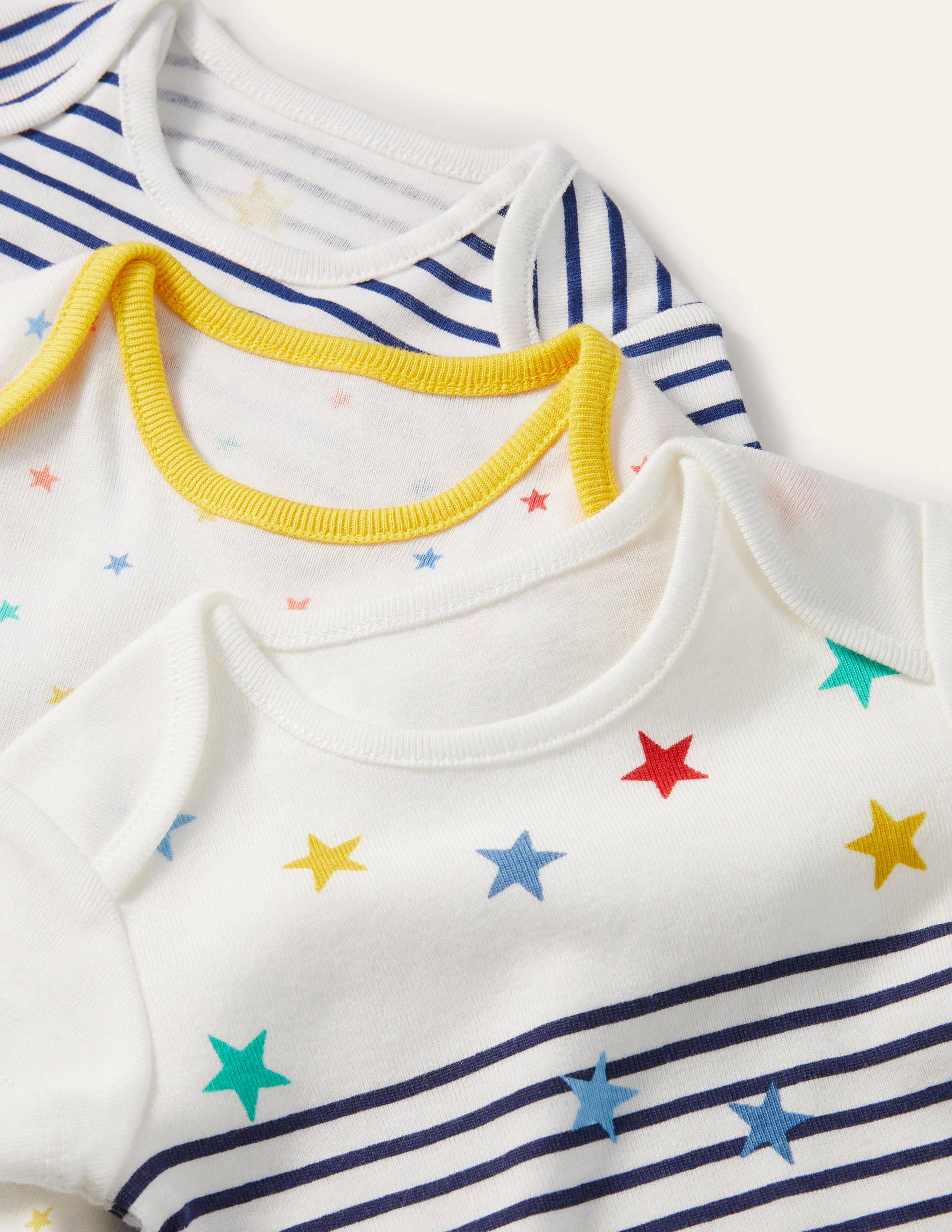 Organic 3 Pack Bodysuits-Multi Stars - Image 3