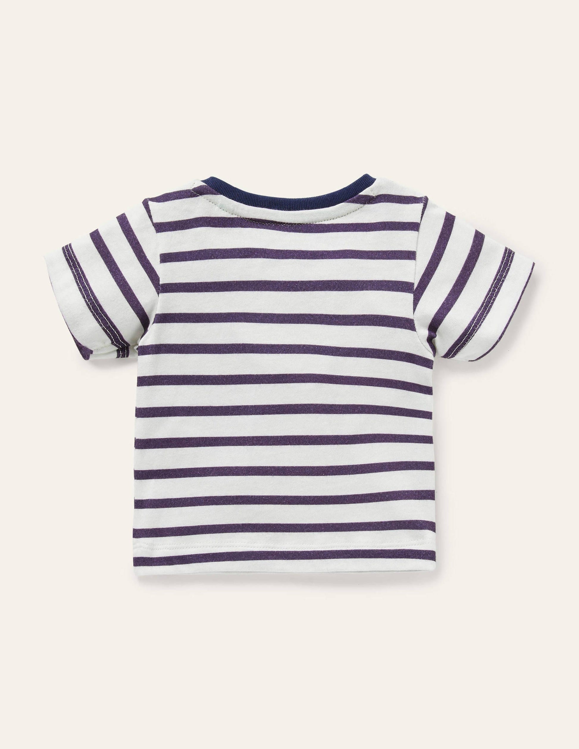Appliqué Animals T-shirt-Ivory/Starboard Blue Crocodile-2
