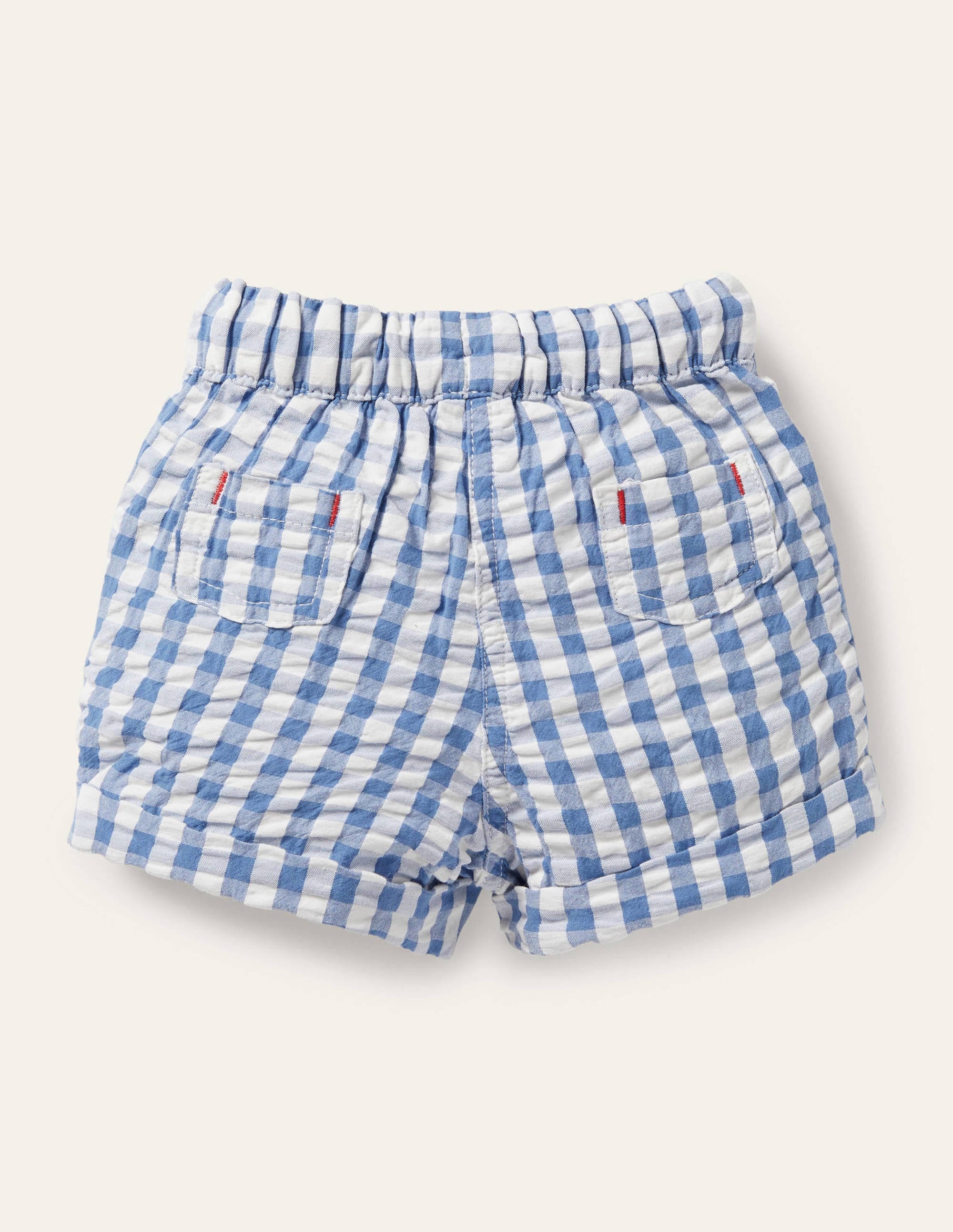 Check Woven Shorts-Seascape Blue Gingham - Image 2