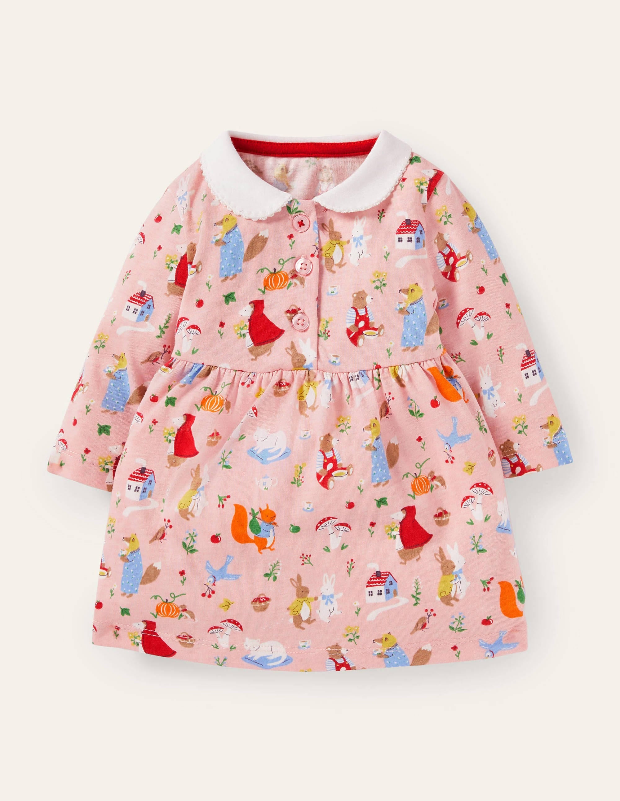 Jersey Collared Dress-Boto Pink Bedtime Stories - Image 1