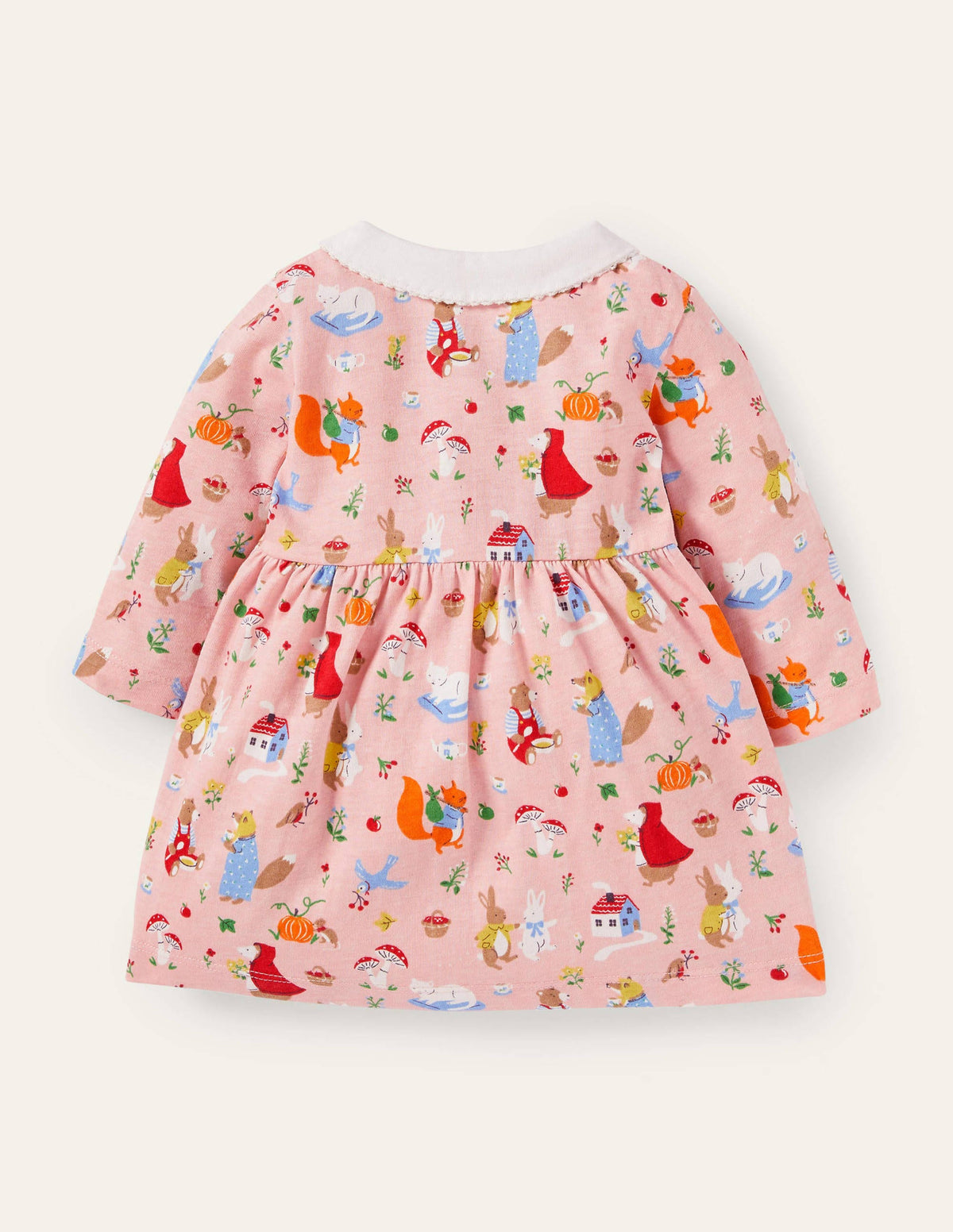 Jersey Collared Dress-Boto Pink Bedtime Stories-2