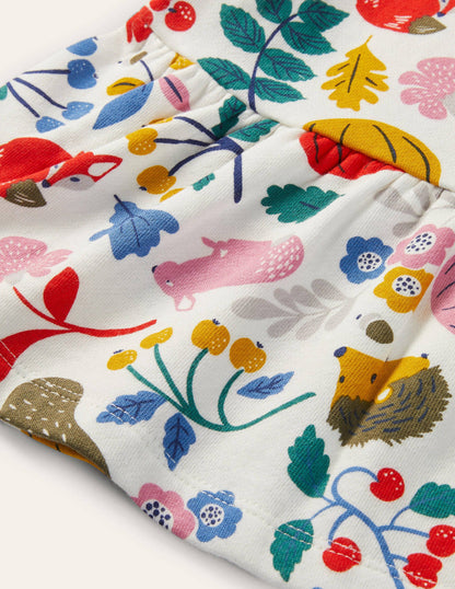 Cosy Sweatshirt Dress-Ivory Forest Friends-3