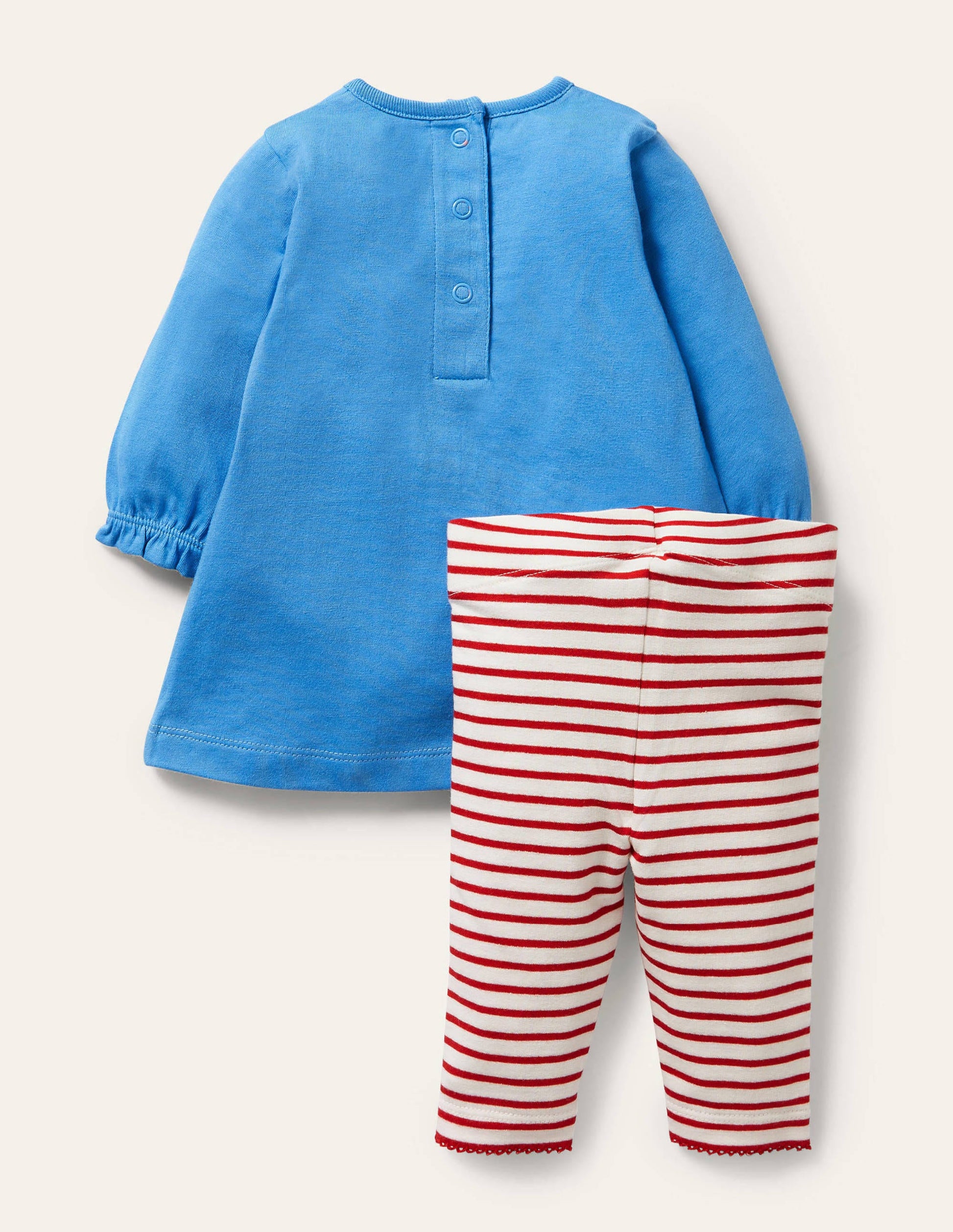 Big Appliqué Dress Set-Bright Bluebell Nativity Scene-2