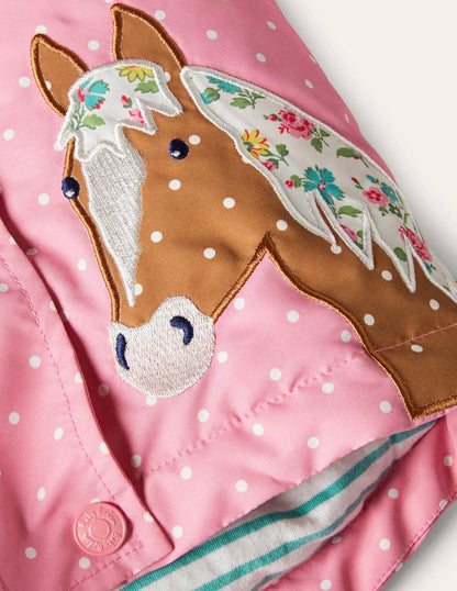 Girls 3-in-1 Jacket-Formica Pink Horses-4