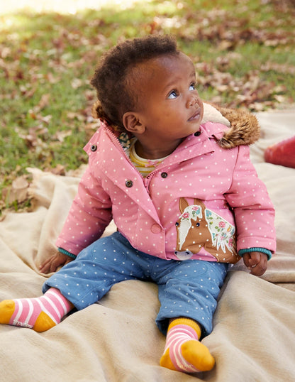 Girls 3-in-1 Jacket-Formica Pink Horses-1